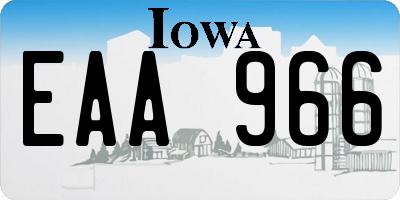 IA license plate EAA966