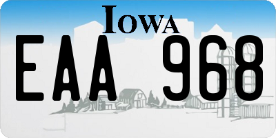 IA license plate EAA968