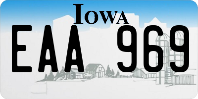 IA license plate EAA969