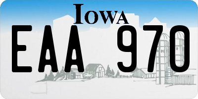 IA license plate EAA970