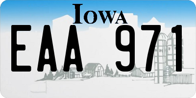 IA license plate EAA971