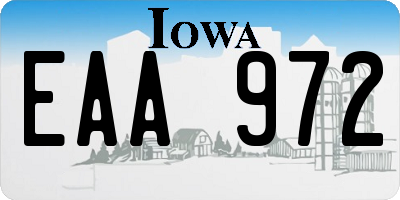 IA license plate EAA972