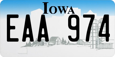 IA license plate EAA974