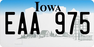 IA license plate EAA975