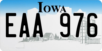 IA license plate EAA976