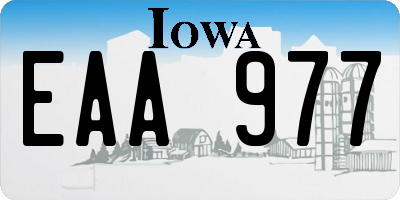 IA license plate EAA977