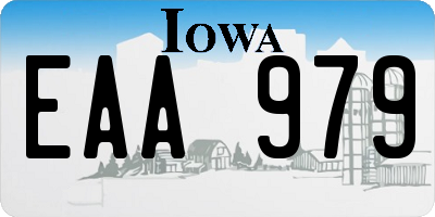 IA license plate EAA979