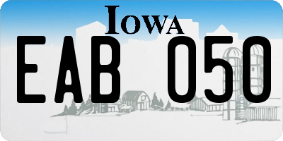 IA license plate EAB050