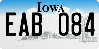 IA license plate EAB084