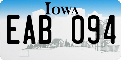 IA license plate EAB094