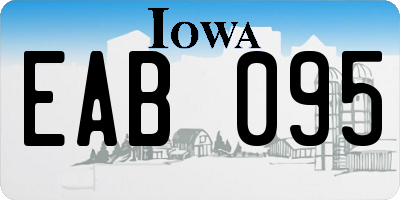 IA license plate EAB095