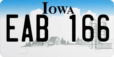 IA license plate EAB166