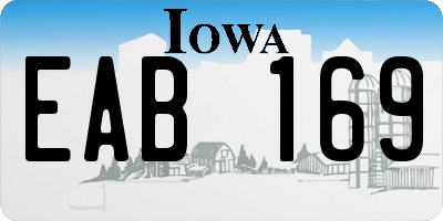 IA license plate EAB169