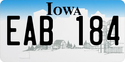 IA license plate EAB184