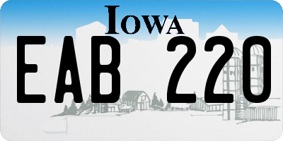 IA license plate EAB220