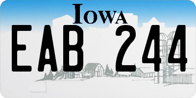 IA license plate EAB244