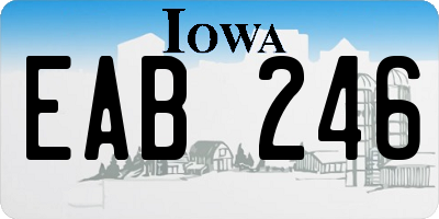 IA license plate EAB246