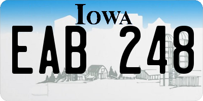 IA license plate EAB248