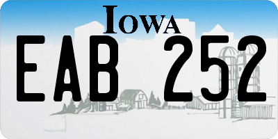 IA license plate EAB252