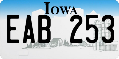 IA license plate EAB253