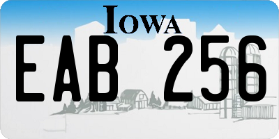 IA license plate EAB256