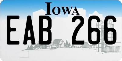 IA license plate EAB266