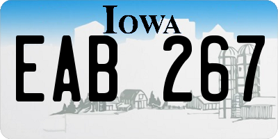 IA license plate EAB267