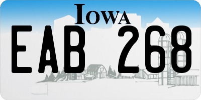 IA license plate EAB268