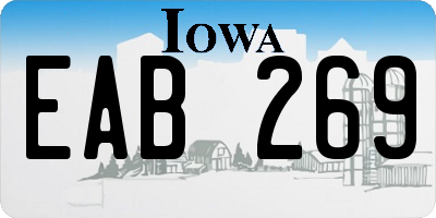 IA license plate EAB269