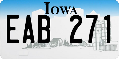 IA license plate EAB271