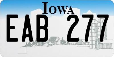 IA license plate EAB277