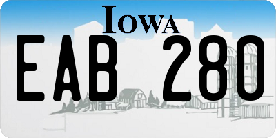 IA license plate EAB280