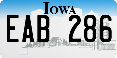 IA license plate EAB286