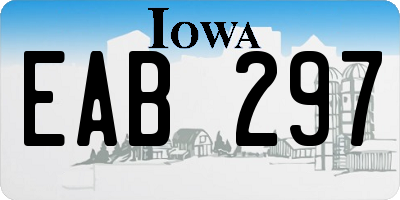 IA license plate EAB297