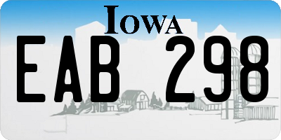 IA license plate EAB298