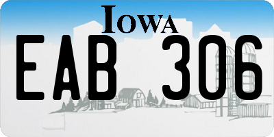 IA license plate EAB306