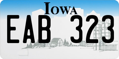 IA license plate EAB323