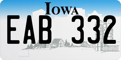 IA license plate EAB332