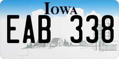 IA license plate EAB338