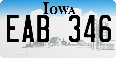 IA license plate EAB346