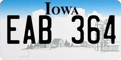 IA license plate EAB364