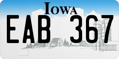 IA license plate EAB367