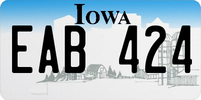 IA license plate EAB424