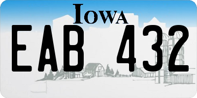 IA license plate EAB432