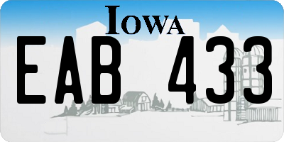 IA license plate EAB433