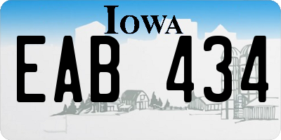 IA license plate EAB434