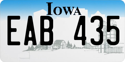 IA license plate EAB435