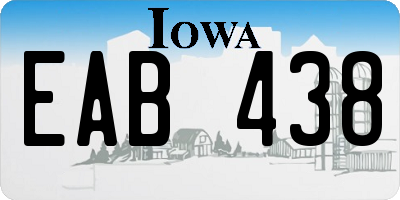 IA license plate EAB438