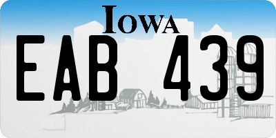 IA license plate EAB439