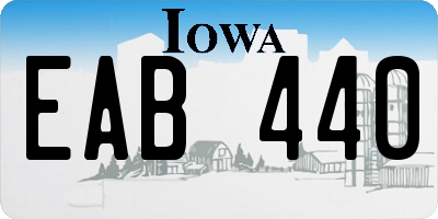 IA license plate EAB440